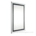 Miroir en argent rectangulaire miroir de sol miroir noir